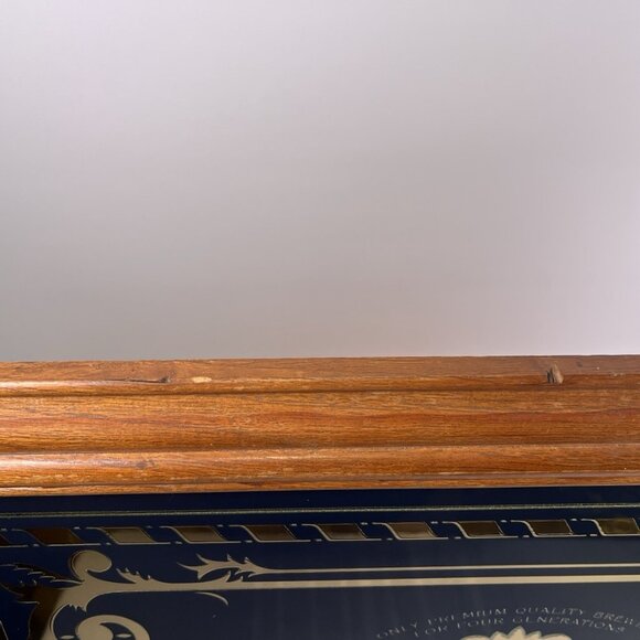 Vintage 80s Henry Weinhard’s Private Reserve Beer Mirror Bar Sign Gold Etched - Picture 5 of 9